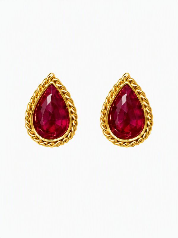 Earrings- Studs, Ruby, 1.49ct, 18k Earrings- Studs, Ruby, 1.49ct, 18k