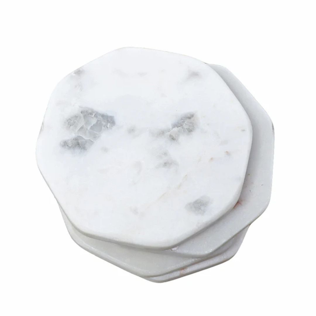 Elements Coaster Wht S/4