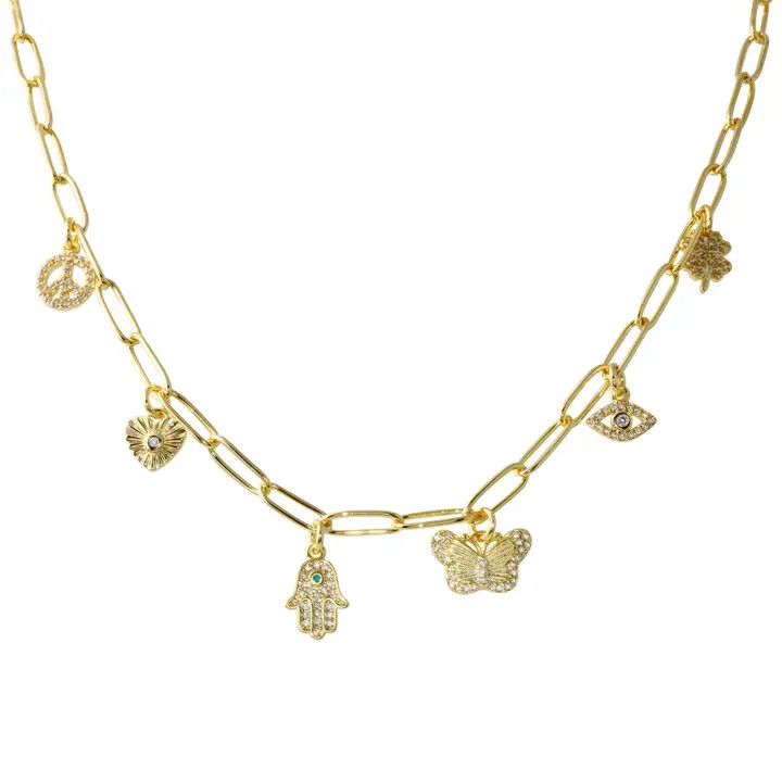 Necklace- Good Vibes Charms