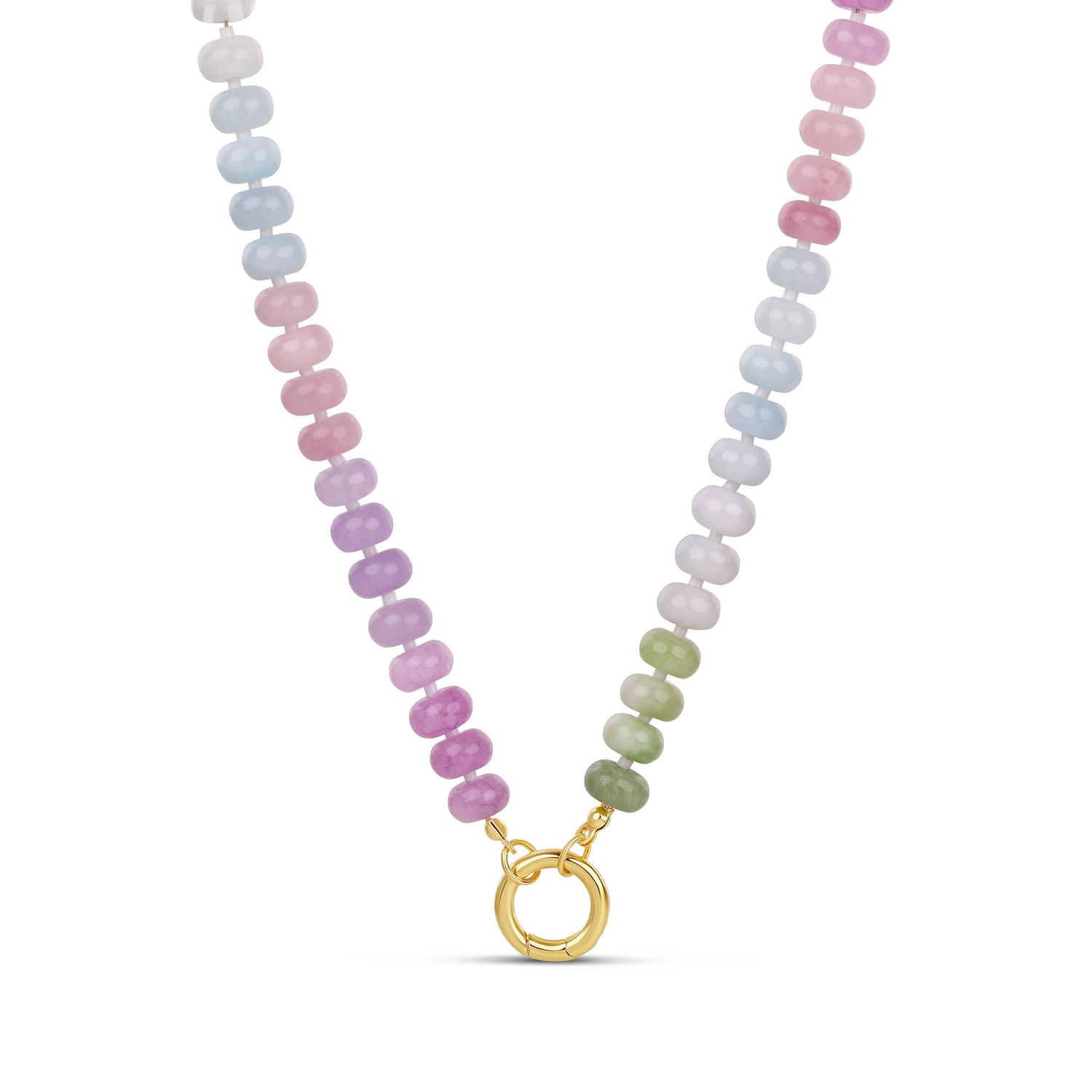 Necklace- Pastel Stone Push Clasp