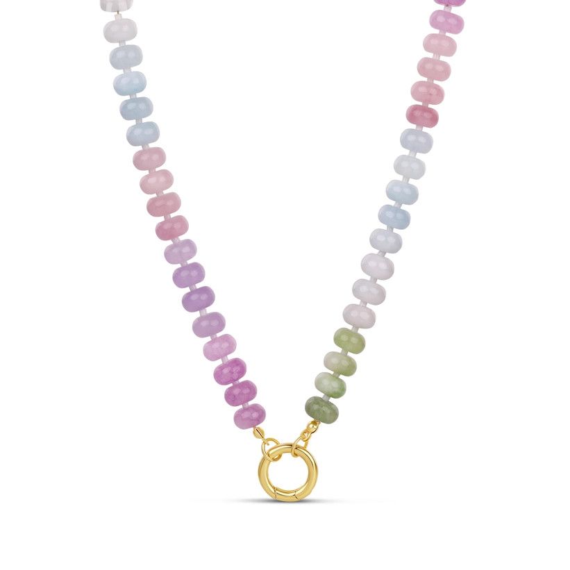 Necklace- Dangling Bezel Pastel