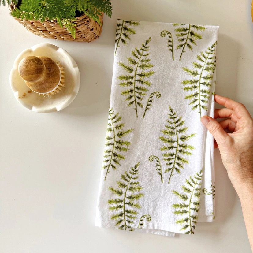 Tea Towel-, Pattern: Fern