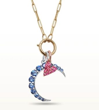 Kama Heart Pendant Ruby 14k