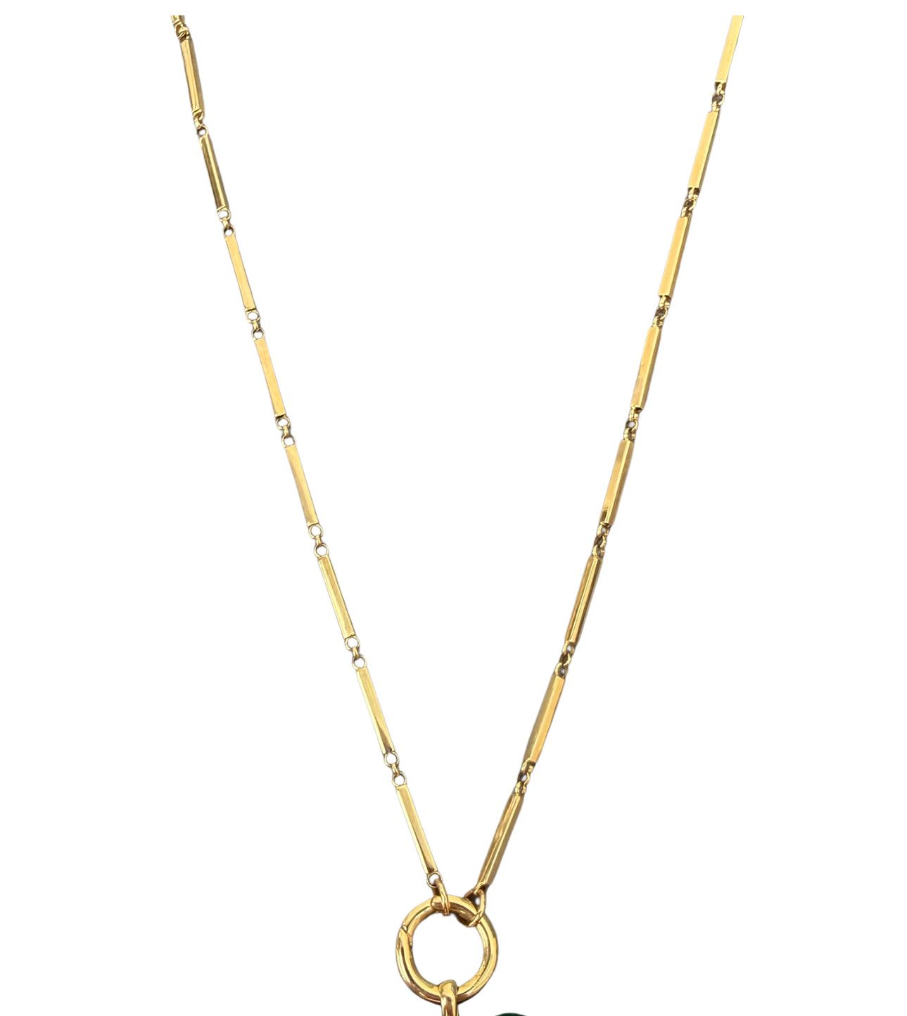 Necklace- 14k Bar w. Enhancer, Lobster