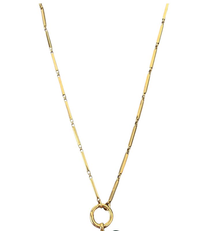 Necklace- 14k Bar w. Enhancer, Lobster