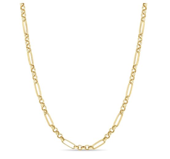 Necklace- 145 Med Mixed Paperclip Rolo
