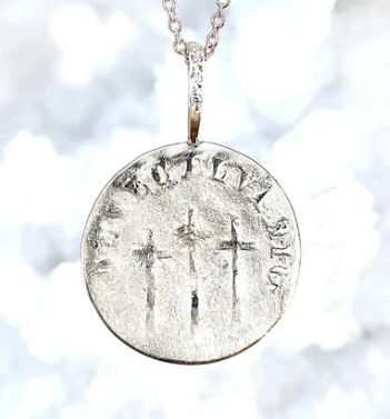 Charm- 14k Three Crosses