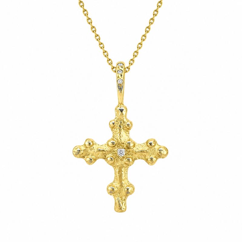 Charm- 14k Diamond Lg Nordic Cross