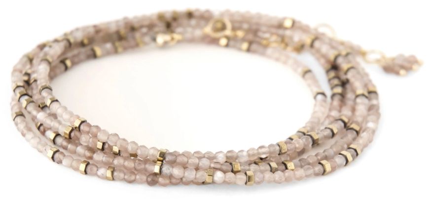 14k Wrap- Mink Moonstone, Confetti