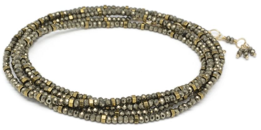 14k Wrap- Pyrite Confetti