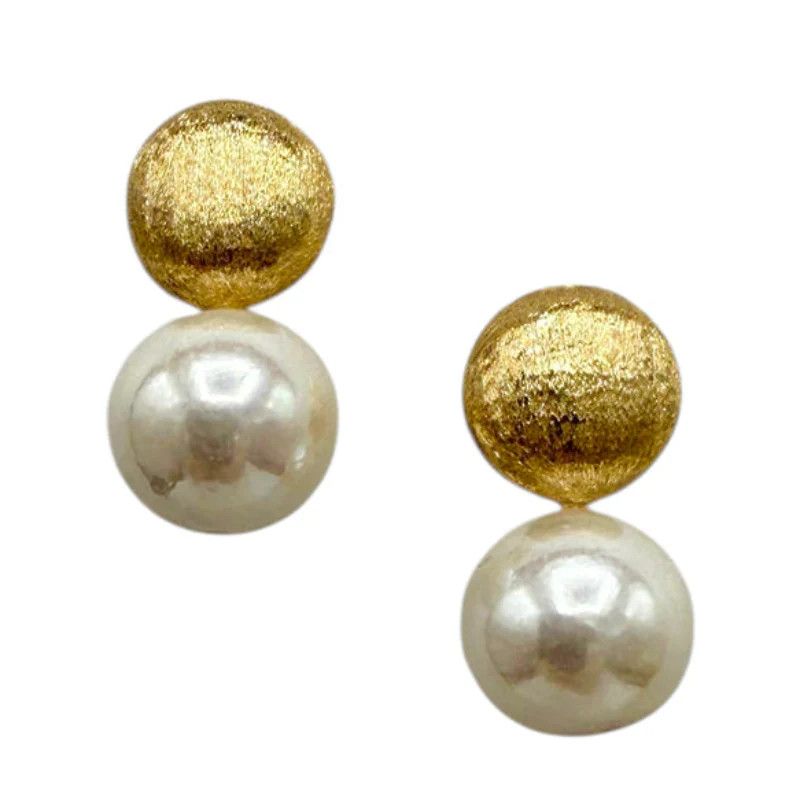 Textured Matte Gld Post W/  Drop