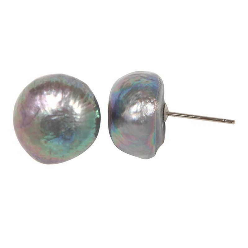Gray Bam Bam Post Earrings