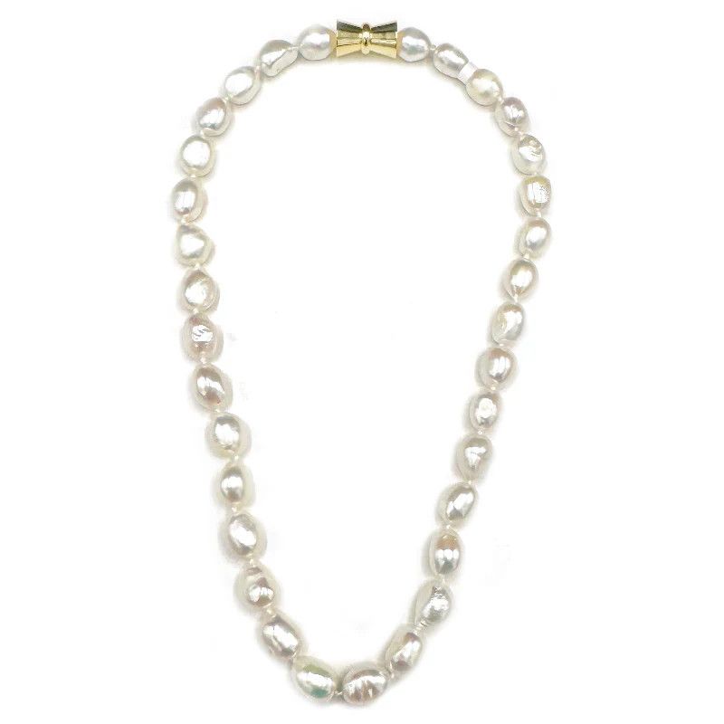 White Baroque Single Strand (Wht,Gld)