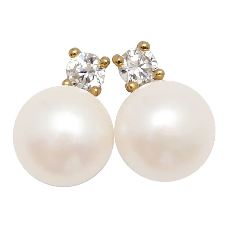 Coco Earrings 11Mm (Wht, Gld)