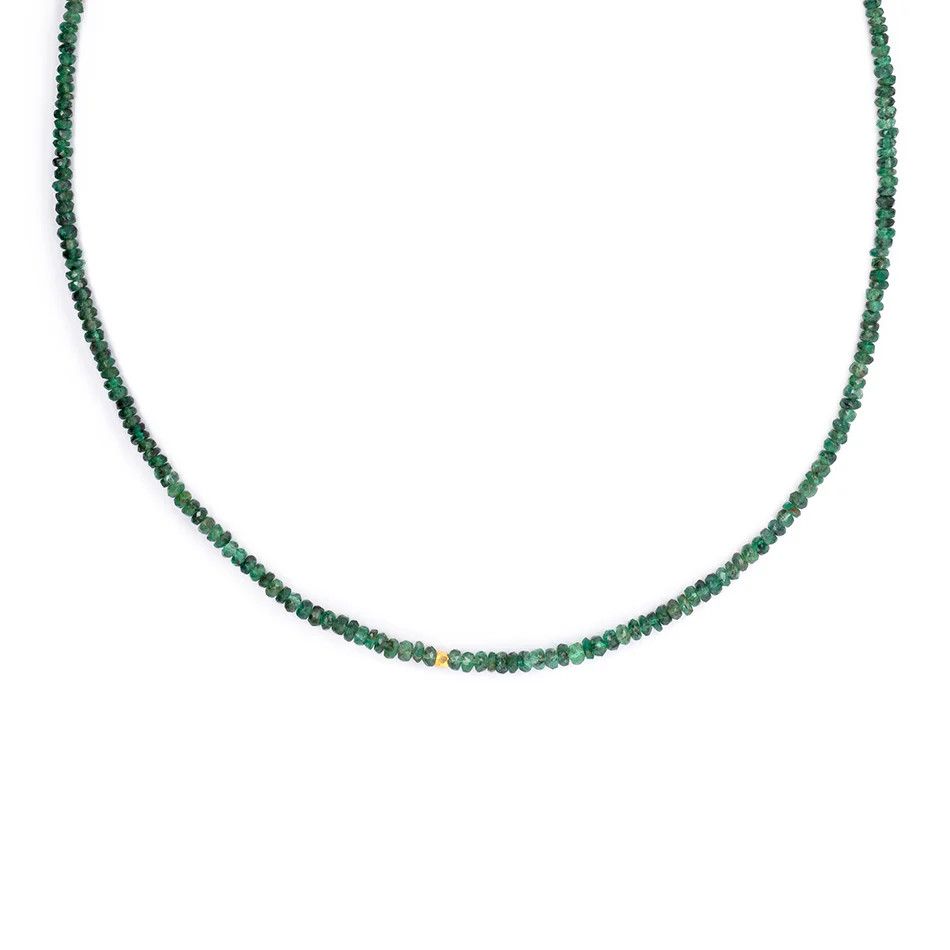 Necklace- Lt Ed Dark Green Emeralds