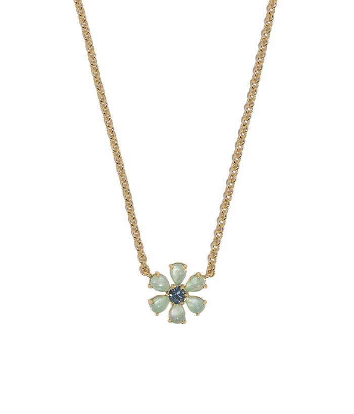 Emeline Flower Necklace, Mint
