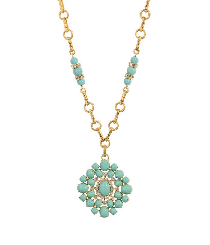 Marcella Necklace, Turq