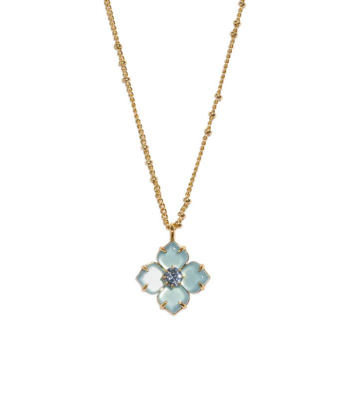 Hydrangea Necklace, Blue