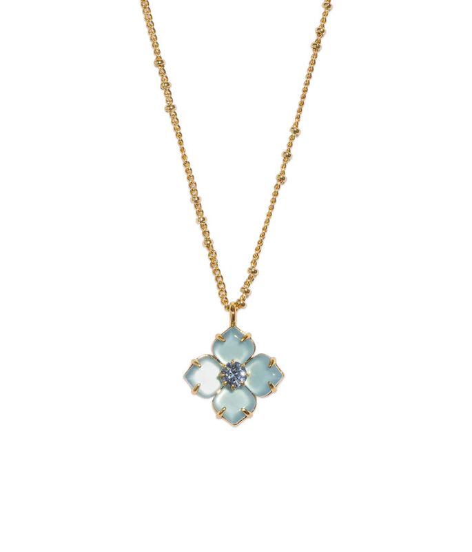 Hydrangea Necklace, Blue