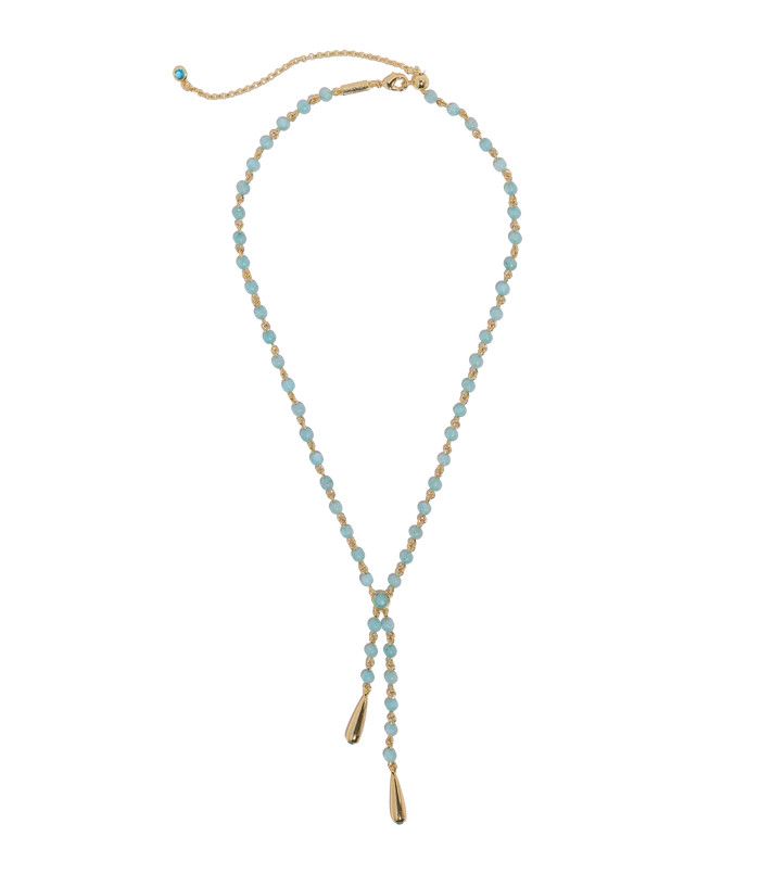 Sabine Y Necklace, Turq