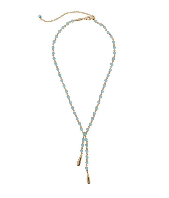 Sabine Y Necklace, Turq