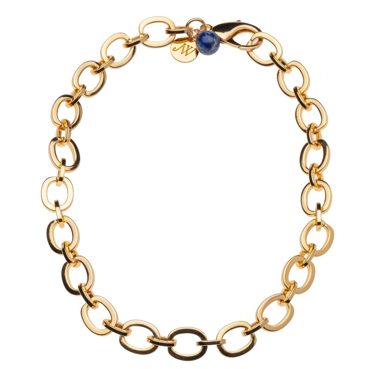 Chain- Chunky w. Lapis 18"