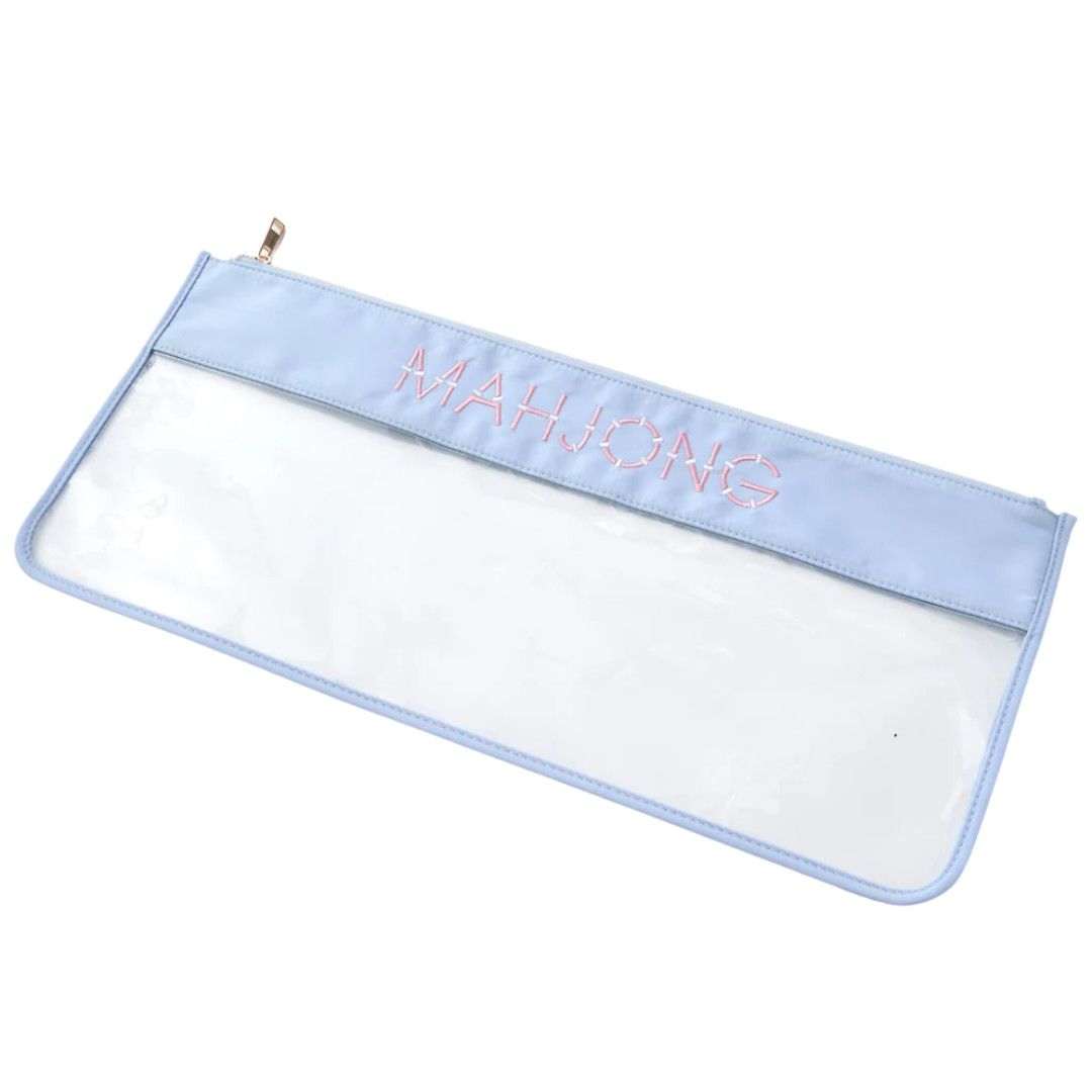 Bag- Lt Blue Bamboo, Long Clear