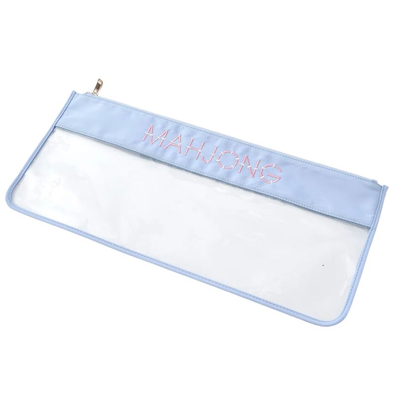 Bag- Lt Blue Bamboo, Long Clear