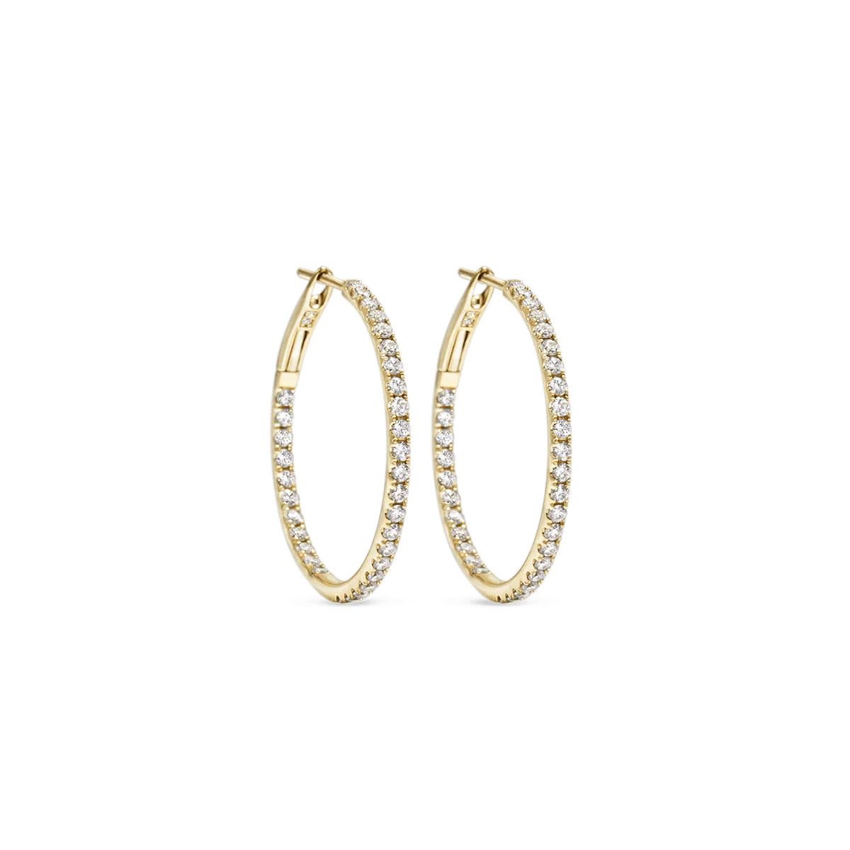 Endless Diamond Hoops, Midi 1". WG