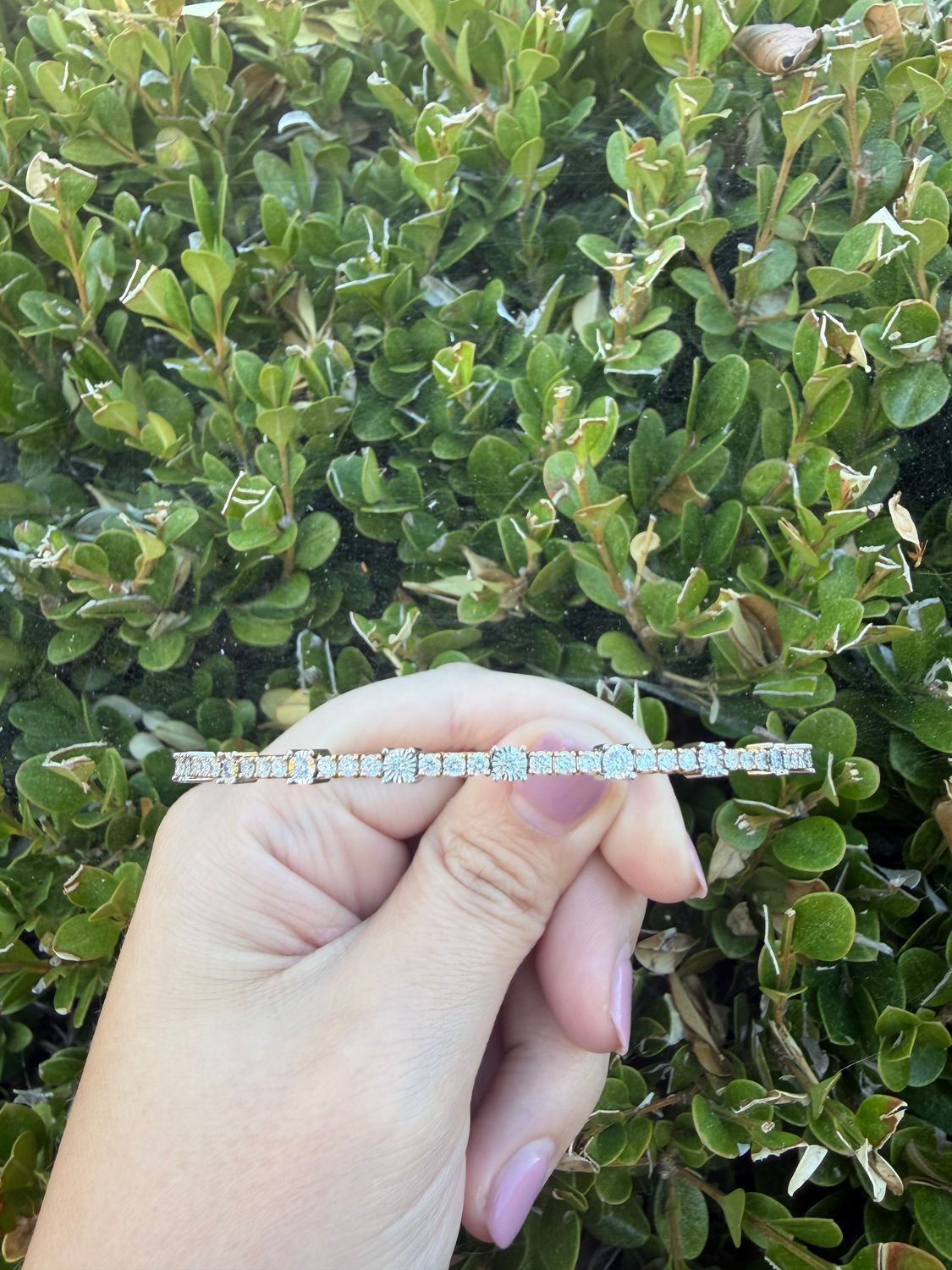 2-Tone Dia Flexy Bracelet  14KW/14KY  0.75 cts, SZ7