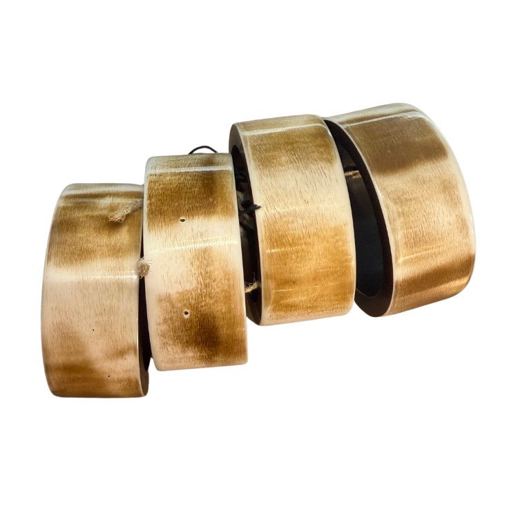 Marbled Resin Napkin Rings, S/4