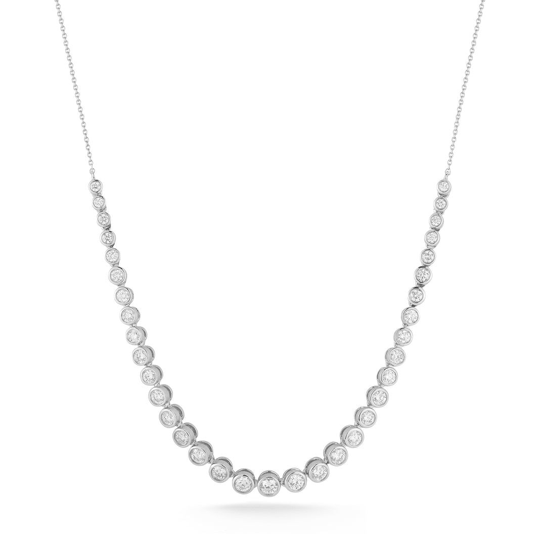 Necklace- Lulu Jack Graduating Bezel Tennis WG, .98ct, 16-18in.