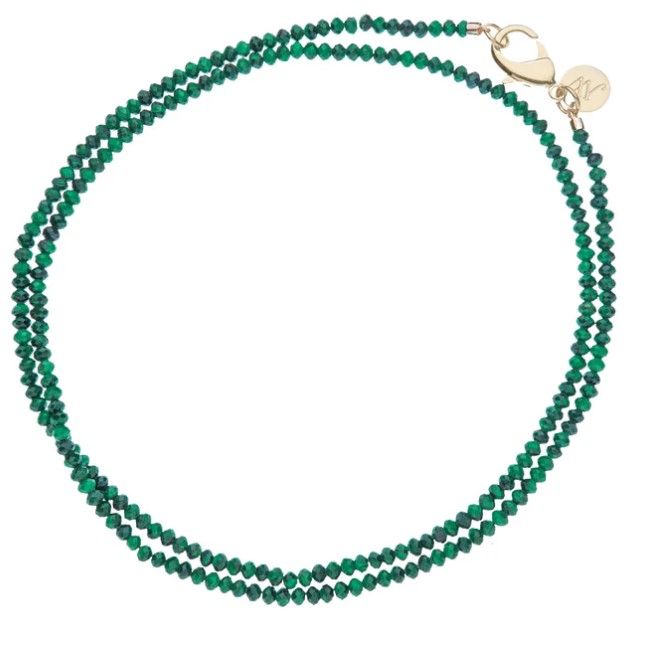 Necklace- Diamond Cut Double Malachite