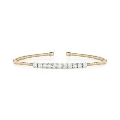 Bracelet- Ava Bea Flexi Cuff 14k YG .2 ct sz. 7