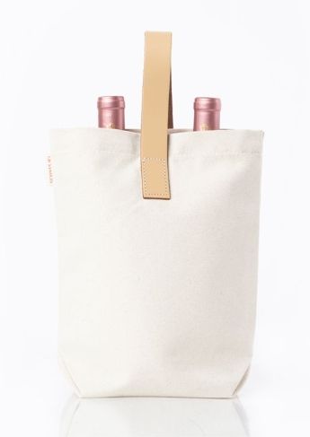 Leather Grip 2 Bottle Wine Carrier