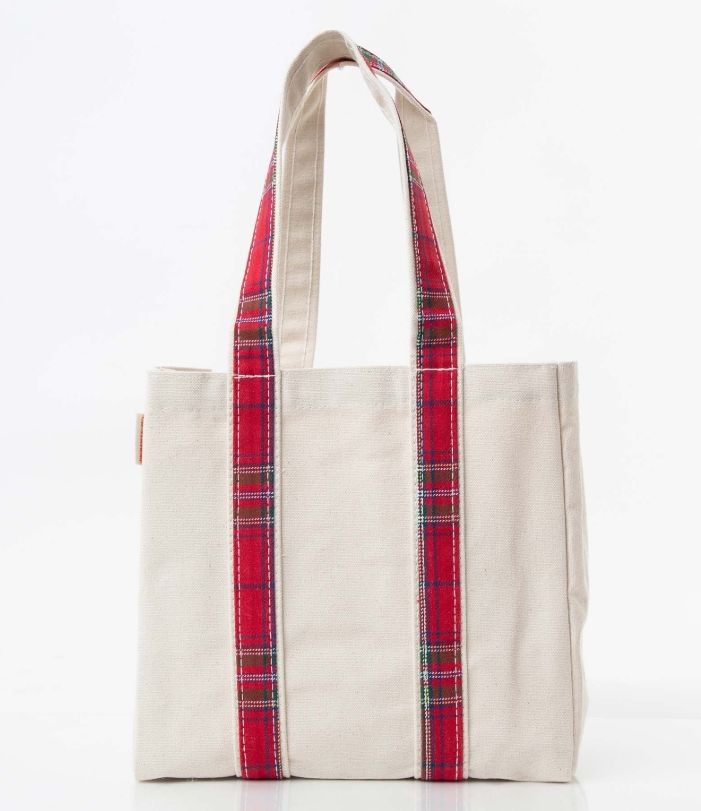 4-Bottle Wine Carrier- Red Plaid