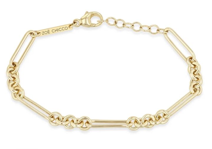 Bracelet- Mixed paperclip / rolo chain