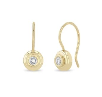 Earrings- Bezel set apron hook