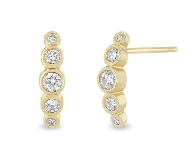 Earrings- Grad dia bezel half hoop