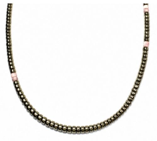 Necklace- Mini Pyrite &amp; Rhodochrosite