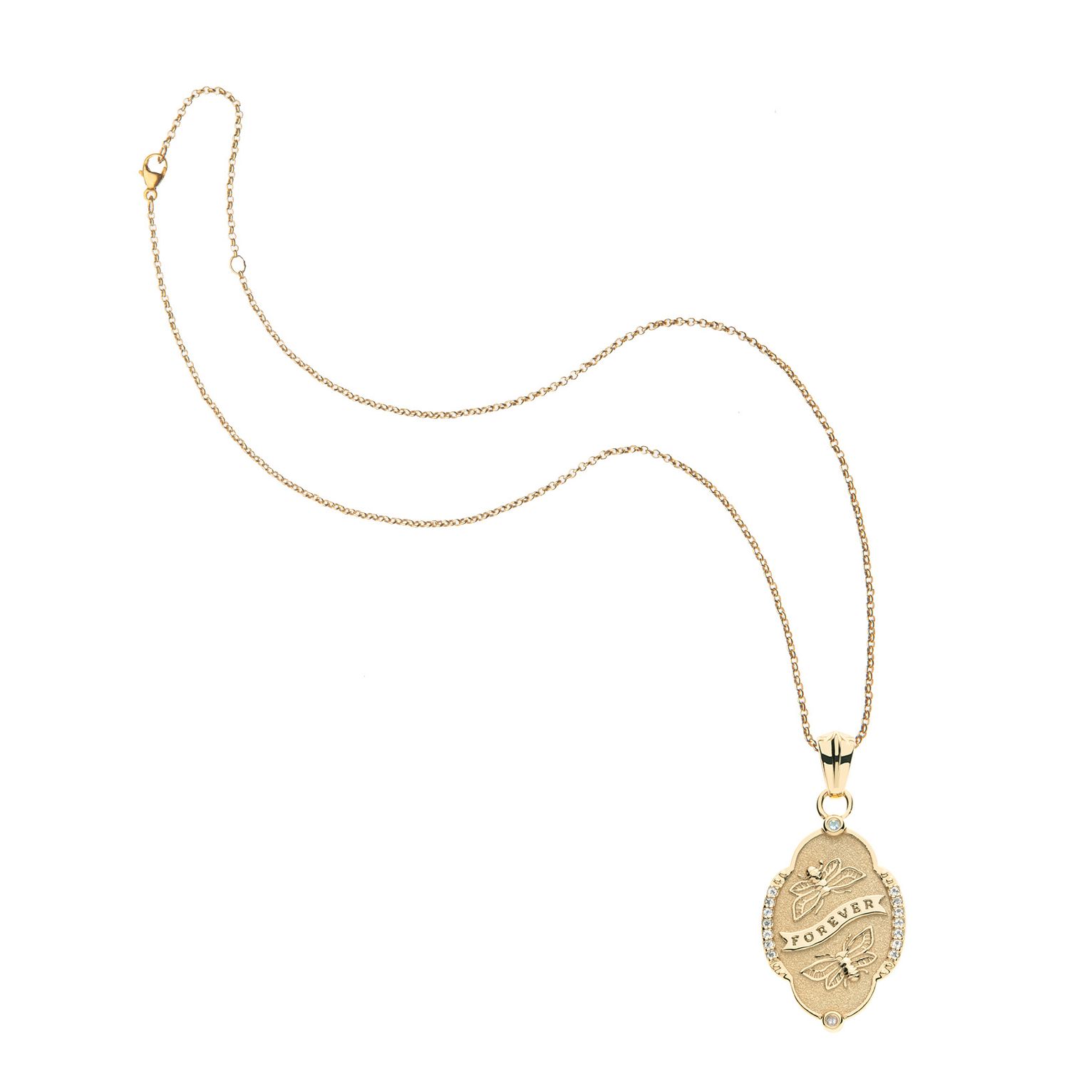 Pendant- Sisters Forever Shield, Rolo Chain