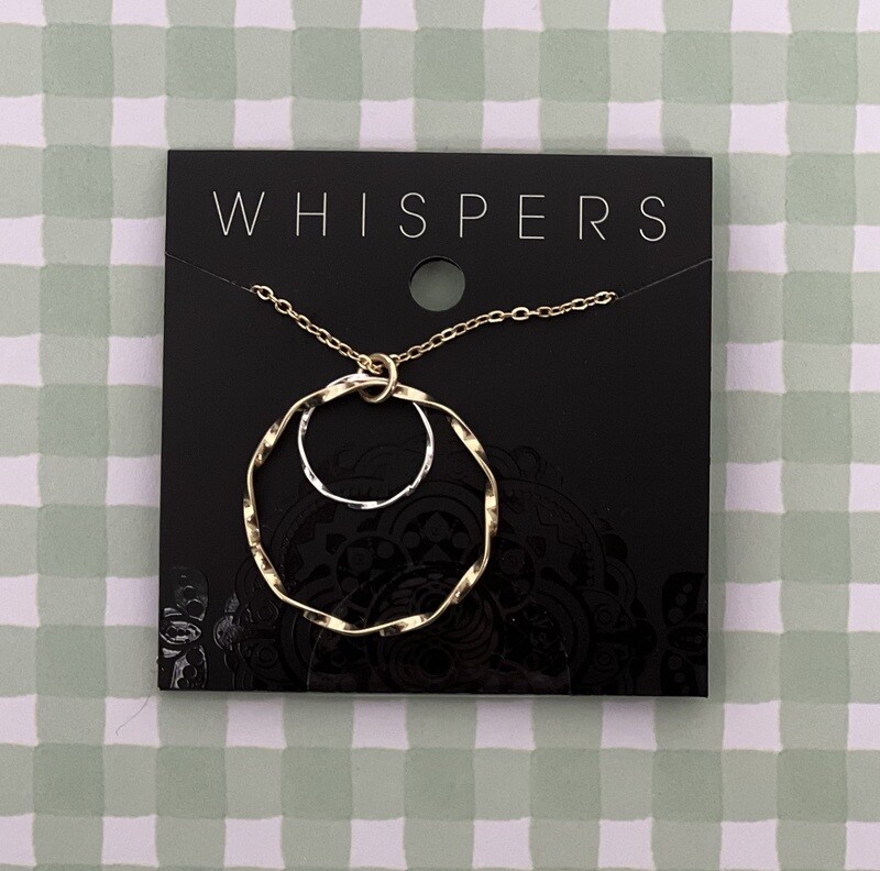 Wavy Hoop Double Necklace