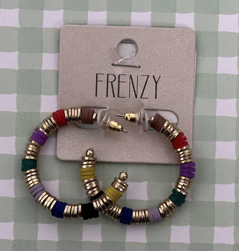 Multi Colored Hoop Earrings