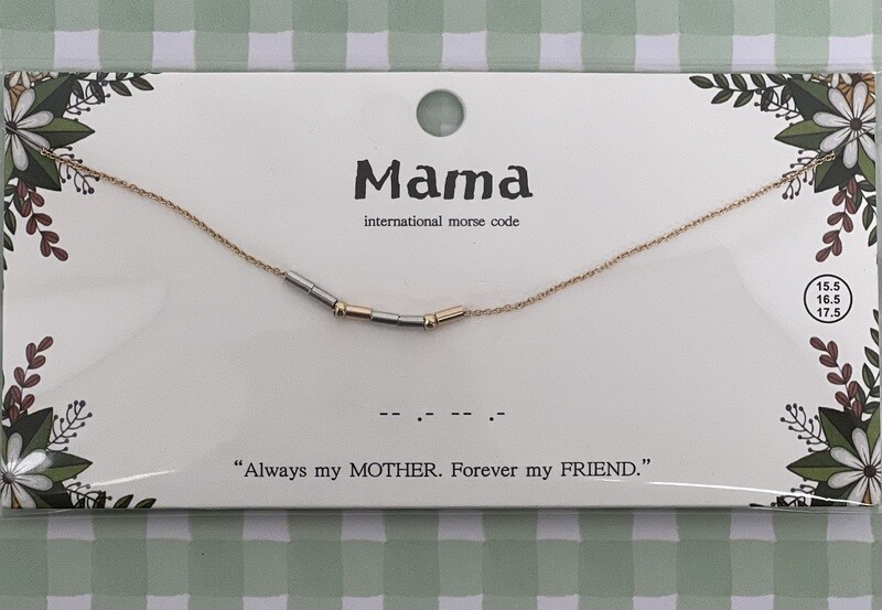 Mama Morse Code Necklace