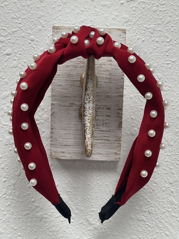 Red Beaded Headband