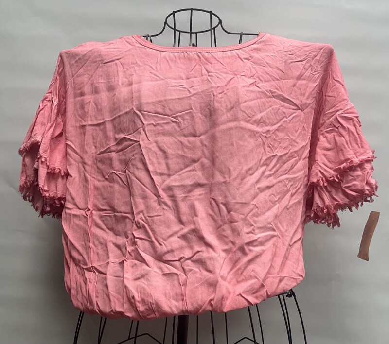 Umgee Pink S/S Shirt, Size small