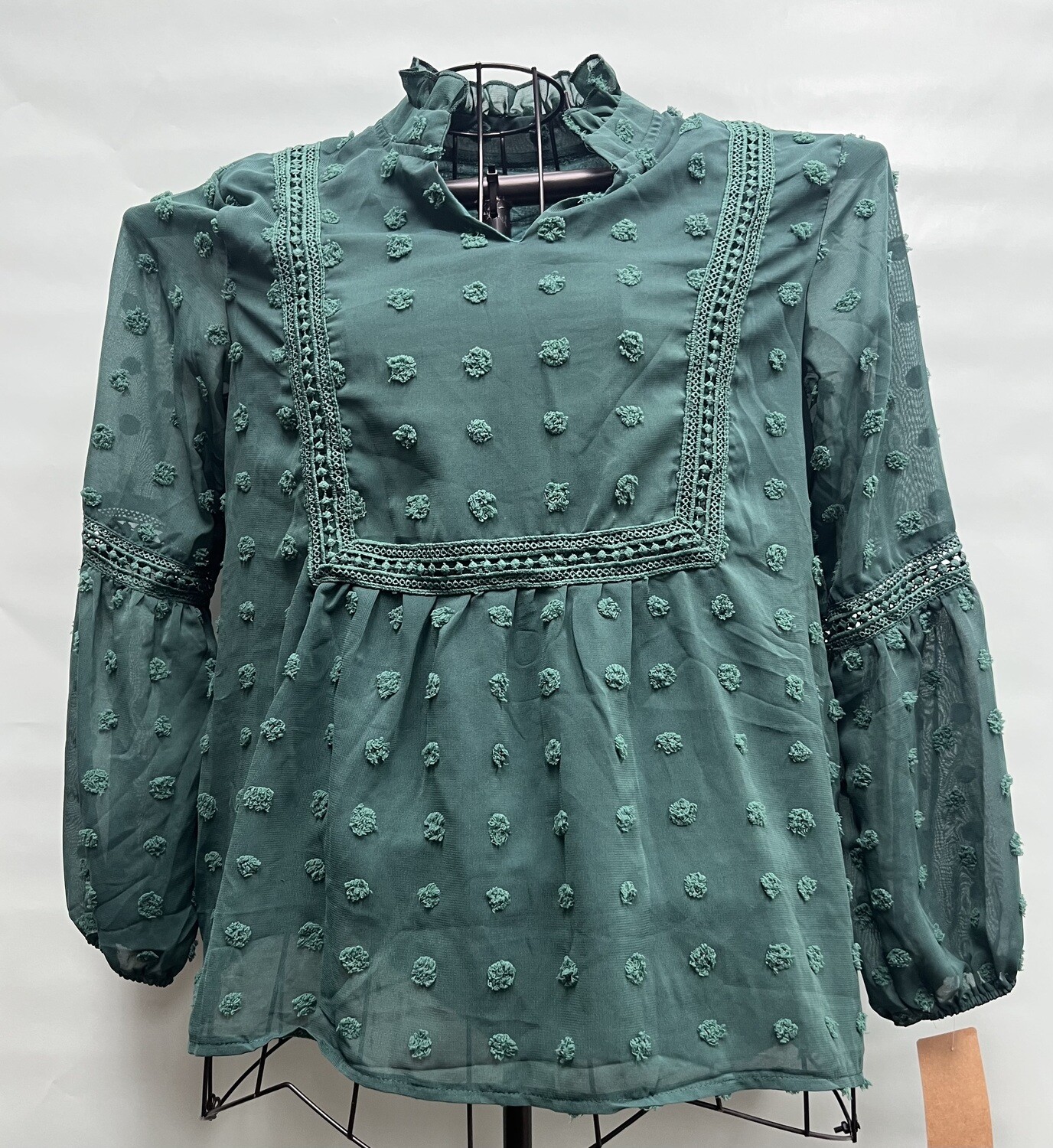 Boutique L/S Green Shirt, Small
