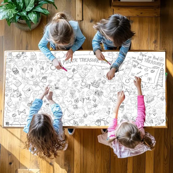 Pirate Seek &amp; Find Coloring Sheet Huge Coloring Tablecloth