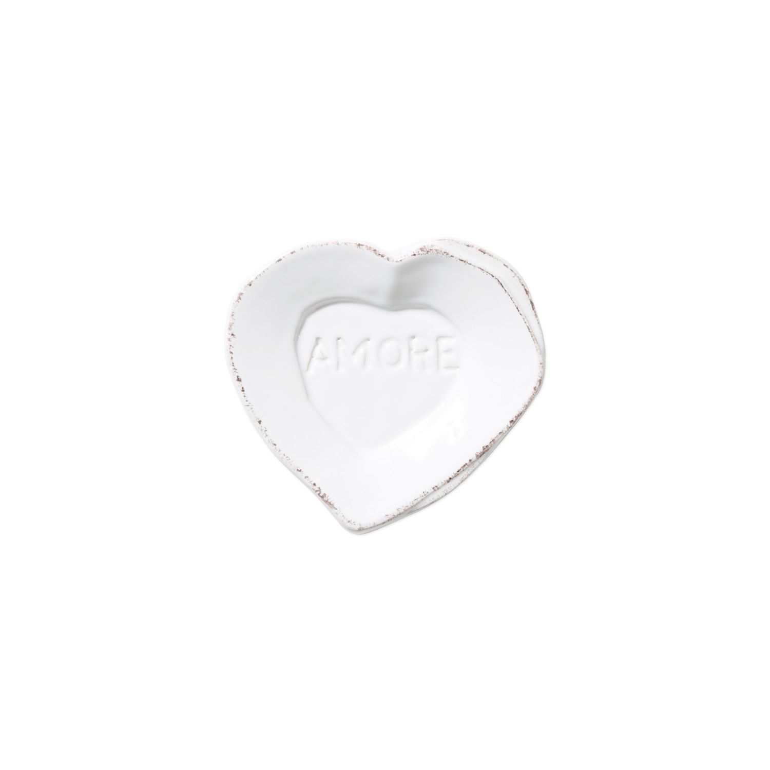 Lastra White Heart Mini Amore Plate