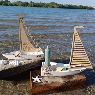 Silikon-Gießform Segelboot – 2-teilig, Für Kerzen, Seife & Gips-Deko